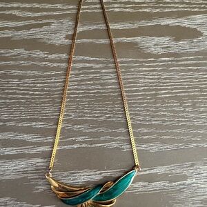 Elegant Gold and Green Necklace
